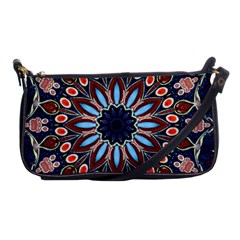 Abstract Kaleidoscope Digital Shoulder Clutch Bag