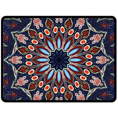 Abstract Kaleidoscope Digital Fleece Blanket (large)