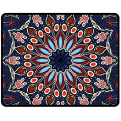 Abstract Kaleidoscope Digital Fleece Blanket (medium)