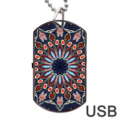 Abstract Kaleidoscope Digital Dog Tag Usb Flash (one Side)