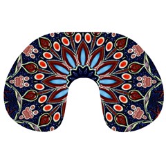 Abstract Kaleidoscope Digital Travel Neck Pillow