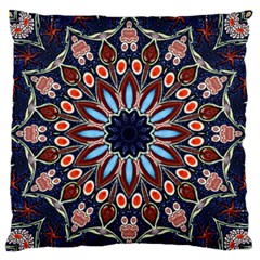 Abstract Kaleidoscope Digital Large Premium Plush Fleece Cushion Case (two Sides)