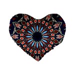 Abstract Kaleidoscope Digital Standard 16  Premium Flano Heart Shape Cushions Front