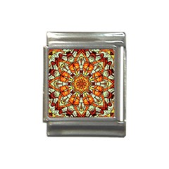 Kaleidoscope Floral Pattern Rosette Italian Charm (13mm) by Jancukart