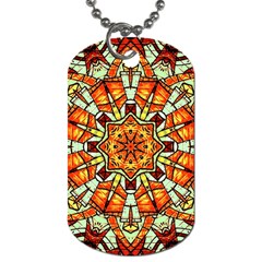 Kaleidoscope Floral Pattern Rosette Dog Tag (one Side)