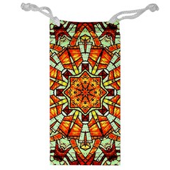 Kaleidoscope Floral Pattern Rosette Jewelry Bag