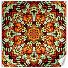 Kaleidoscope Floral Pattern Rosette Canvas 16  X 16 