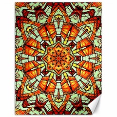 Kaleidoscope Floral Pattern Rosette Canvas 18  X 24 