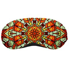 Kaleidoscope Floral Pattern Rosette Sleeping Mask by Jancukart