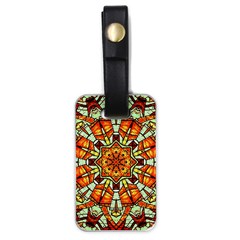 Kaleidoscope Floral Pattern Rosette Luggage Tag (one Side)