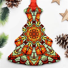 Kaleidoscope Floral Pattern Rosette Christmas Tree Ornament (two Sides) by Jancukart