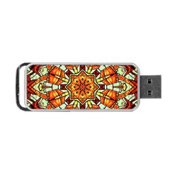 Kaleidoscope Floral Pattern Rosette Portable Usb Flash (one Side)