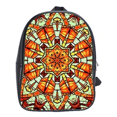 Kaleidoscope Floral Pattern Rosette School Bag (xl)