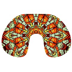 Kaleidoscope Floral Pattern Rosette Travel Neck Pillow