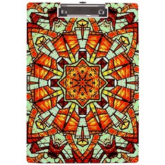 Kaleidoscope Floral Pattern Rosette A4 Acrylic Clipboard