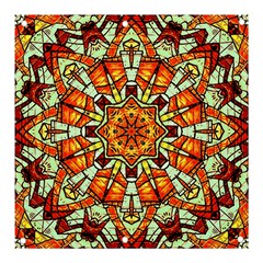 Kaleidoscope Floral Pattern Rosette Banner And Sign 3  X 3  by Jancukart