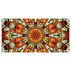 Kaleidoscope Floral Pattern Rosette Banner And Sign 4  X 2 