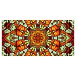 Kaleidoscope Floral Pattern Rosette Banner and Sign 6  x 3  Front