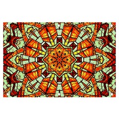 Kaleidoscope Floral Pattern Rosette Banner And Sign 6  X 4  by Jancukart