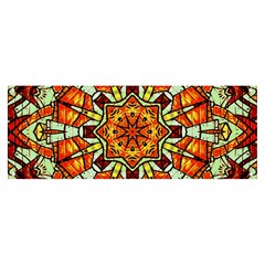 Kaleidoscope Floral Pattern Rosette Banner And Sign 8  X 3  by Jancukart