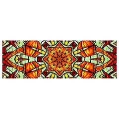 Kaleidoscope Floral Pattern Rosette Banner And Sign 9  X 3  by Jancukart