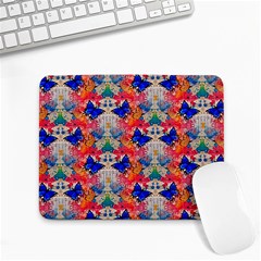 Butterflies Blue Pattern Girly Small Mousepad by Jancukart