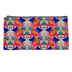 Butterflies Blue Pattern Girly Pencil Case Front