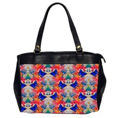 Butterflies Blue Pattern Girly Oversize Office Handbag (2 Sides)