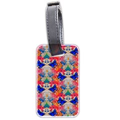 Butterflies Blue Pattern Girly Luggage Tag (two Sides)