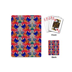 Butterflies Blue Pattern Girly Playing Cards Single Design (mini)