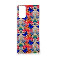 Butterflies Blue Pattern Girly Samsung Galaxy Note 20 Tpu Uv Case by Jancukart