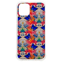 Butterflies Blue Pattern Girly Iphone 12/12 Pro Tpu Uv Print Case by Jancukart