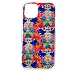 Butterflies Blue Pattern Girly Iphone 12 Pro Max Tpu Uv Print Case by Jancukart