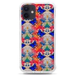 Butterflies Blue Pattern Girly Iphone 12 Mini Tpu Uv Print Case	 by Jancukart