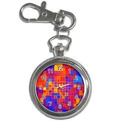 Squares Geometric Colorful Fluorescent Key Chain Watches