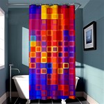 Squares Geometric Colorful Fluorescent Shower Curtain 36  x 72  (Stall)  Curtain(36 X72 ) - 33.26 x66.24  Curtain(36 X72 )