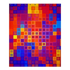 Squares Geometric Colorful Fluorescent Shower Curtain 60  x 72  (Medium) 