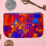 Squares Geometric Colorful Fluorescent Large Coin Purse Back