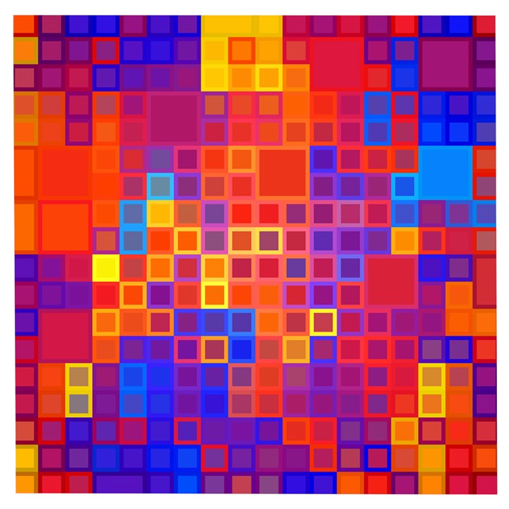 Squares Geometric Colorful Fluorescent Wooden Puzzle Square