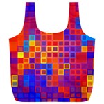 Squares Geometric Colorful Fluorescent Full Print Recycle Bag (XXXL) Back