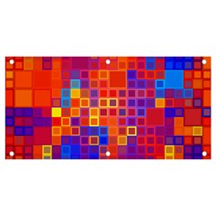 Squares Geometric Colorful Fluorescent Banner and Sign 4  x 2 