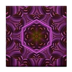 Rosette Mosaic Kaleidoscope Abstract Background Tile Coaster by Jancukart