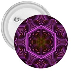 Rosette Mosaic Kaleidoscope Abstract Background 3  Buttons by Jancukart