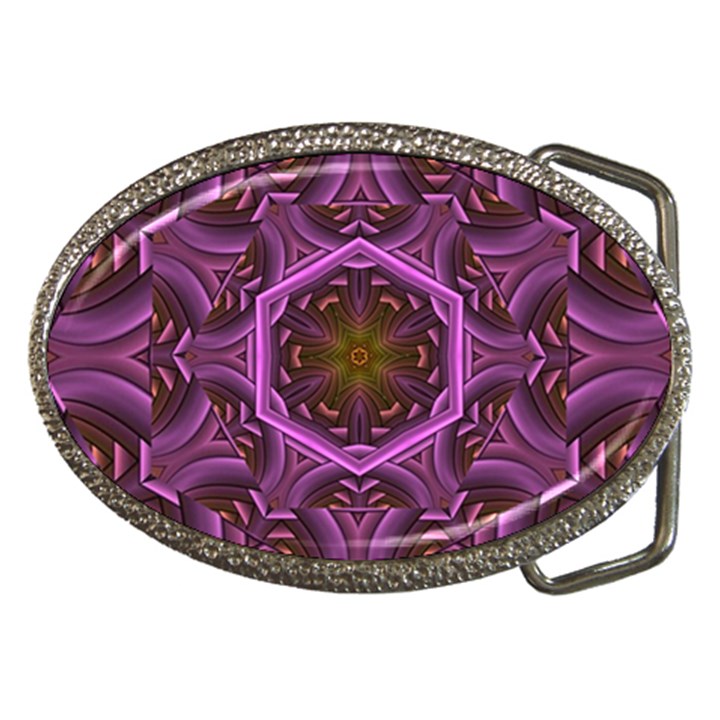 Rosette Mosaic Kaleidoscope Abstract Background Belt Buckles