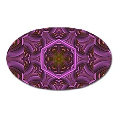 Rosette Mosaic Kaleidoscope Abstract Background Oval Magnet