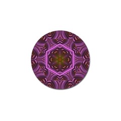 Rosette Mosaic Kaleidoscope Abstract Background Golf Ball Marker by Jancukart