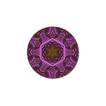 Rosette Mosaic Kaleidoscope Abstract Background Golf Ball Marker (4 pack) Front