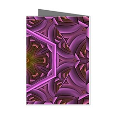 Rosette Mosaic Kaleidoscope Abstract Background Mini Greeting Cards (pkg Of 8)