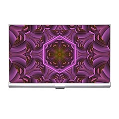 Rosette Mosaic Kaleidoscope Abstract Background Business Card Holder by Jancukart