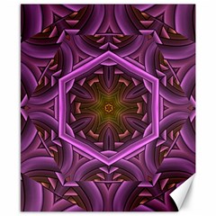 Rosette Mosaic Kaleidoscope Abstract Background Canvas 8  X 10 